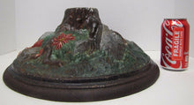 Load image into Gallery viewer, Antique Cast Iron Christmas Tree Stand poinsettia rocks roots Exquisite *Rare
