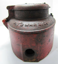 Load image into Gallery viewer, Antique FIRE ALARM Box Patent 1908 Cast Iron oval embossed lettering heavy old
