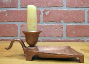 Antique Art Nouveau Beautiful Maiden Chamberstick Candlestick Tray Candle Holder