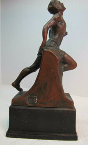 Art Deco Sports Award Trophy Track Runner Sprinter WB Weidlich Brothers USA