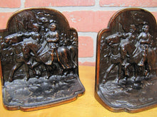 Load image into Gallery viewer, CRUSADERS KNIGHTS ARMOR HORSES HUBLEY Old Cast Iron Bronze Bookends
