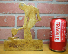 Load image into Gallery viewer, Antique Cast Iron Foundry Worker Doorstop &#39;REYCO&#39; Man Pouring Mold Door Stop
