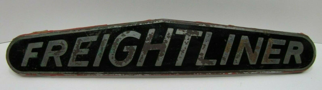 FREIGHTLINER Old Diesel Truck Tractor Nameplate Emblem Sign Plated Brass Bronze