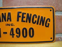 Load image into Gallery viewer, Vintage AMERICANA FENCING Sign embossed aluminum advertising 491-4900
