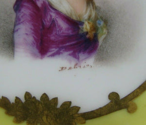 Madame Elisabeth France Antique Porcelain Portrait Plate French Princess Royalty