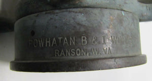 Old Brass FIRE NOZZLE Standpipe POWHATAN B&I Works RANSON W Va 6-61 30" 1961