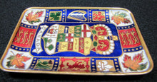 Load image into Gallery viewer, CANADA Old Souvenir Decorative Arts Tray Bronze Enamel Ornate Details RD 1903
