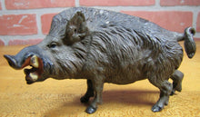 Load image into Gallery viewer, Antique RAZORBACK BOAR Cold Painted Decorative Art Cast Metal Fine Ornate Detail
