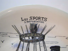 Load image into Gallery viewer, Antique LES SPORTS L&#39;Aerostation&#39; Plate HOT AIR BALLOON Ride Boch La Louviere
