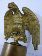 Load image into Gallery viewer, Antique Brass Gilt Perched Eagle Decorative Art Paperweight Finial Old Hardware
