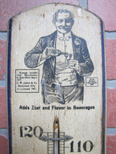 Load image into Gallery viewer, ABBOTTS BITTERS Adds Zest and Flavor to Beverages Antique Thermometer Sign Pub
