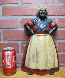 1920s Chef Woman Hands Hips Cast Iron Doorstop Littco Littlestown Pa Americana