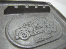 Load image into Gallery viewer, Old KLINE&#39;S QUARRY Advertising Tray Ashtray metal raised figural truck center
