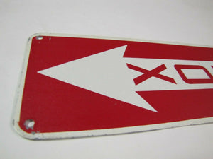 Old Fire Alarm Box Sign metal pointing arrow downward emergency rescue adv