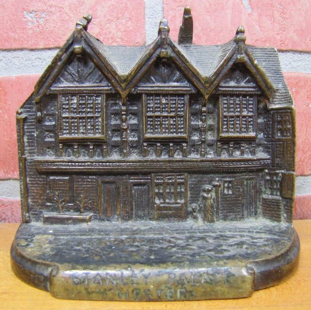 Old STANLEY PALACE CHESTER England Solid Brass Bookend Decorative Art Statue
