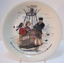 Load image into Gallery viewer, Antique LES SPORTS L&#39;Aerostation&#39; Plate HOT AIR BALLOON Ride Boch La Louviere
