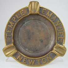 Load image into Gallery viewer, Old Bronze TEMPLE EMANUEL NEWTON Advertising Ashtray RICHARD FINE &amp; SONS BOSTON
