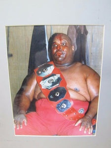 World Champion 'Abdullah The Butcher' NE Wrestling Icon Great Lrg Photo #2