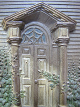 Load image into Gallery viewer, BRADLEY HUBBARD B&amp;H COLONIAL DOOR Antique Bookends Cast Iron Old Paint Ornate
