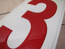 Load image into Gallery viewer, Orig Gas Station 3 Sign number price embossed metal gas oil auto advertising
