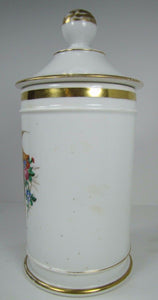 Antique 19c Porcelain APOTHECARY JAR w Lid A COLLIN PARIS EAGLE SNAKE Exquisite