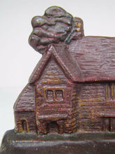 Load image into Gallery viewer, Antique Cast Iron Figural House Doorstop Ancestral Home of George Washington
