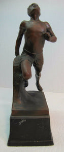 Art Deco Sports Award Trophy Track Runner Sprinter WB Weidlich Brothers USA