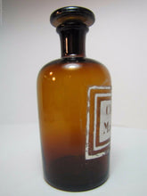 Load image into Gallery viewer, Antique Cloruro Magnesio Apothecary Bottle old brown glass drug store medicine
