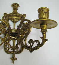 Load image into Gallery viewer, Antique Dragons Serpents Flames Candelabra Brass Ornate Dual Candlestick
