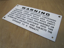 Load image into Gallery viewer, WARNING INFLAMMABLE COMBUSTIBLE INCINERATOR Old Porcelain Sign Industrial Shop
