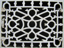 Load image into Gallery viewer, Antique Cast Iron Heating Grate Vent Cover Hardware M M &amp; F Milwaukee Wis 6x8
