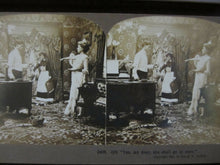 Load image into Gallery viewer, Antique RISQUE Stereoscope Cards 1901 Griffith &amp; Griffith Philadelphia 14 cards
