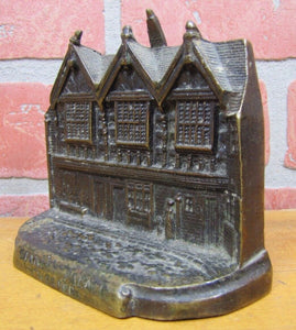 Old STANLEY PALACE CHESTER England Solid Brass Bookend Decorative Art Statue