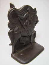 Load image into Gallery viewer, Orig 1920s JOAN of ARC Cast Iron Bookend rare SNEAD &amp; Co JERSEY CITY NJ
