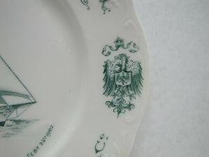 1902 TOWNSEND DOWNEY SHIP BUILDING Co NY USA METOER YACHT EMPEROR GERMANY Plate