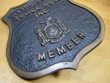 Load image into Gallery viewer, METROPOLITAN POLICE MEMBER Old Bronze Embossed Auto Truck Emblem Badge
