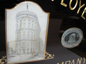 Antique AMERICAN EMPLOYERS' INSURANCE Company BOSTON MASS Reverse Glass Ad Sign