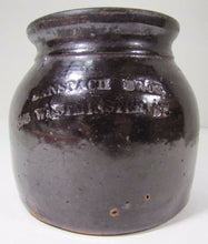 Load image into Gallery viewer, Antique BANSPACH BROS Stoneware Crock old brown decorative art Providence RI
