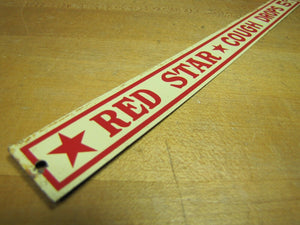Old *RED STAR* COUGH DROPS 5c Tin Advertising Sign Country Store Apothecary Med