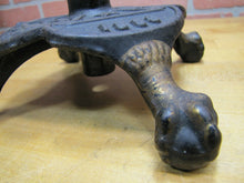 Load image into Gallery viewer, LOYALTY FRATERNITY CHARITY Antique 19c WRC Cast Iron CLAW FEET Flag Pole Stand
