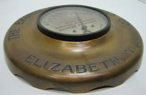 THE BRONZE POWDER WORKS Co ELIZABETH NJ Orig Old Advertising Sign Thermometer