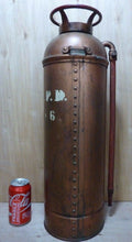 Load image into Gallery viewer, Orig Old FASTFOME Large Copper Fire Extinguisher Pyrene Manufacturing Co USA
