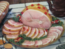 Load image into Gallery viewer, IRISH HAM Old Advertising Sign Butcher Shop Grocery AMERICAN ART WORKS Cos Ohio
