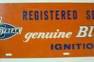 STANDARD BLUE STREAK Ignition Parts Display Sign REGISTERED SERVICE STATION Ad