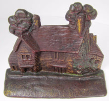 Load image into Gallery viewer, Antique Cast Iron Figural House Doorstop Ancestral Home of George Washington
