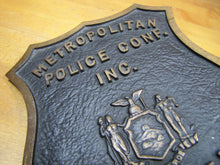 Load image into Gallery viewer, METROPOLITAN POLICE MEMBER Old Bronze Embossed Auto Truck Emblem Badge
