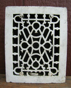 Antique Cast Iron Heating Grate Vent Cover Hardware M M & F Milwaukee Wis 6x8