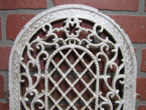 Antique Tombstone Decorative Arts Cast Iron Vent Grate Cover Architectural Hardware Element