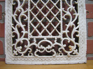 Antique Tombstone Decorative Arts Cast Iron Vent Grate Cover Architectural Hardware Element