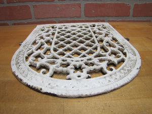 Antique Tombstone Decorative Arts Cast Iron Vent Grate Cover Architectural Hardware Element